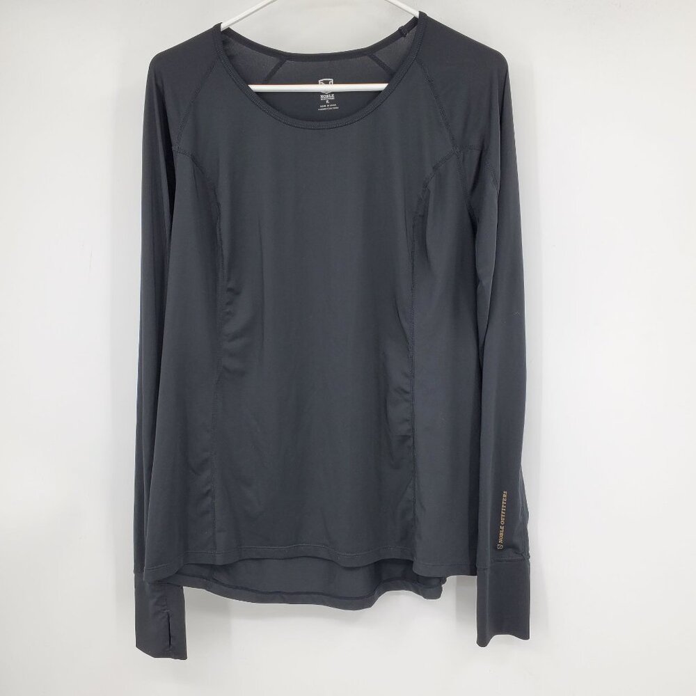 Noble Outfitters Black Long Sleeved Lightweight Equestrian Pullover Riding Shirt